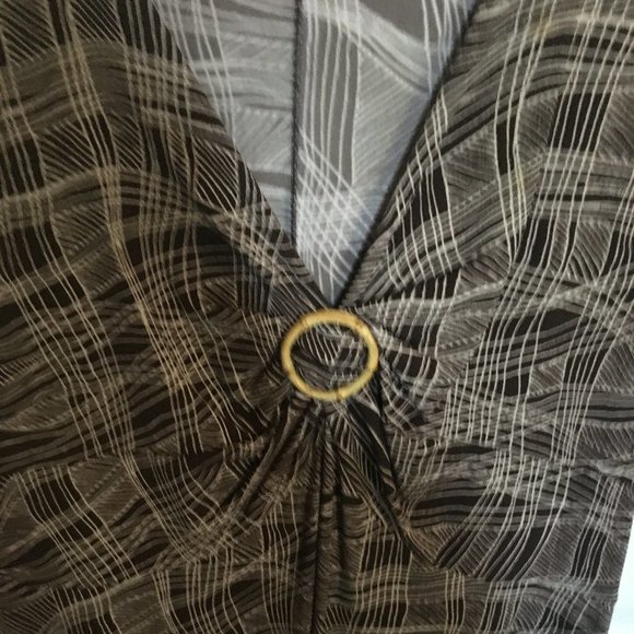 2/$25. LIZ & Co‎ Brown Dress size XL - Picture 5 of 6